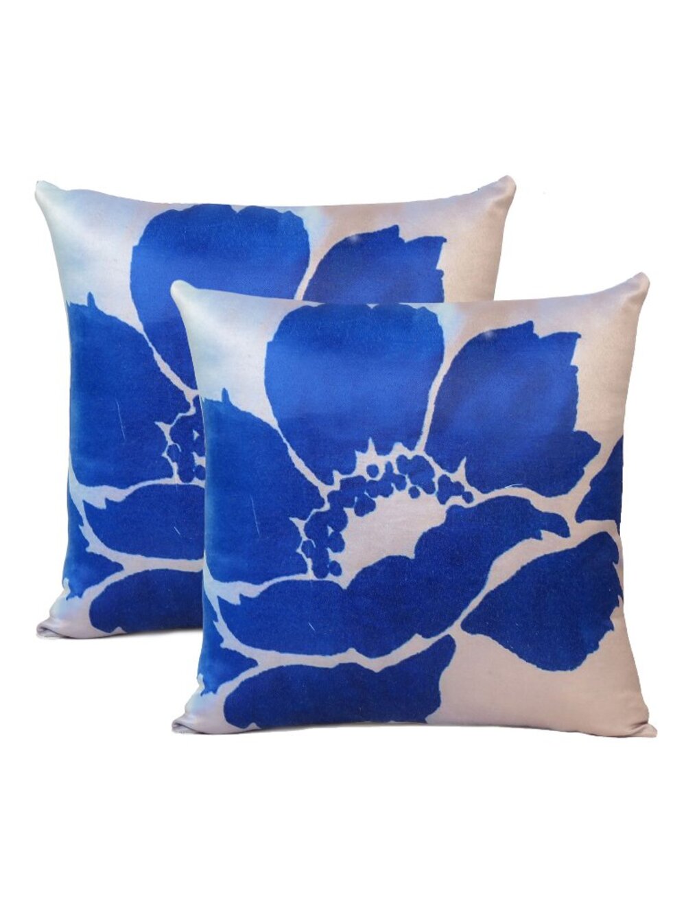 Oussum Farmhouse Cushion Cover Cotton Floral Printed Pillow Case Set of 2